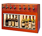WineKeeper Monterey 8 Bottle Wine Dispenser Preservation Unit - Mahogany - 7773