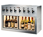 WineKeeper Monterey 8 Bottle Wine Dispenser Preservation Unit - Brushed Stainless Steel - 7776