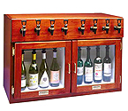 WineKeeper Napa 8 Bottle 4 Red 4 White Wine Dispenser Preservation Unit - Mahogany - 7996