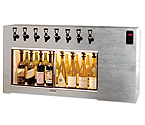 WineKeeper Magnum 8 Bottle Wine Dispenser Preservation Unit - Polished Stainless Steel #8 Finish - 8004