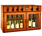 WineKeeper Sonoma 6 Bottle Wine Dispenser Preservation Unit - Mahogany - 8027