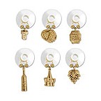 Gold Wine Cellar Suction Cup My Glass� Wine Charms