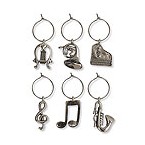 Musical My Glass� Wine Charms