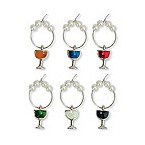 Colored Wine Glass My Glass� Wine Charms