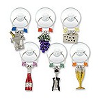 Silver Plated Wine Party Suction Cup My Glass� Wine Charms