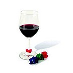 Wine Glass ID Tags Playing Card Symbols