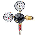 842N - Double Gauge - Nitrogen Beer Regulator - with Shut-Off Valve