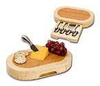 Picnic Time Formaggion Oval Cutting Board with Cheese Tools