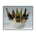 Colossus 8-Bottle Clear Acrylic Oval Bucket