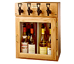 WineKeeper Sonoma 4 Bottle Wine Dispenser Preservation Unit - Oak - 9307