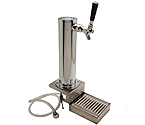 Chrome ABS Plastic Single Faucet Clamp-On Draft Beer Tower
