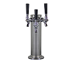 D4743TT-BRUSH - Brushed Stainless Steel 3-Faucet Beer Tower - 3