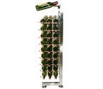 VintageView IDR3-H-K 90 Bottle Half Island Display Rack - Satin Black Finish