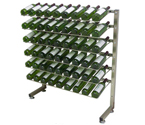 VintageView Select IDR3-H-PRS-K 54 Bottle One-sided Freestanding Display Rack - Satin Black Finish