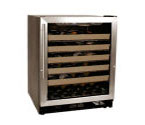 Aficianado C333R 50-Bottle Wine Refrigerator - Black Cabinet with Stainless Steel Dool - Right-Hand Hinge