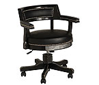 Harley-Davidson� HDL-13140-V - Bar & Shield Flames Poker Chair - Vintage Black/Pewter Accents