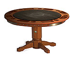 Harley-Davidson� HDL-13301-H - Bar & Shield Flames Poker Table w/ Heritage Brown finish