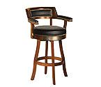 Harley-Davidson� HDL-13110-H - Bar & Shield Flames Bar Stools w/Backrest - Heritage Brown