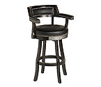 Harley-Davidson� HDL-13110-V - Bar & Shield Flames Bar Stools w/Backrest - Vintage Black