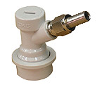 Ball Lock Home Brew Keg Tap - Gas In with Male Flare Fitting with Hose Barb
