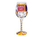 Birthday Girl Wine Glass by Lolita Love My Wine Stemware Collection
