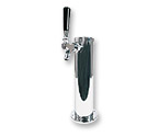 Chrome Plated Metal Single Faucet 3-Inch Diameter Column Beer Tower