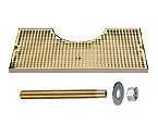 BVL-120LDSSPVD - SS Zeus Tower Surface Mount Drip Tray w/PVD Brass Grid