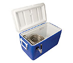 CB481B - Single Faucet Jockey Box - 120' Stainless Steel Coil - Blue