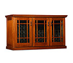 Le Cache Mission Credenza 180-Bottle Wine Cellar - Provincial Cherry Finish