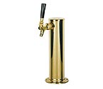 Polished Stainless Steel Glycol Cooled Single Faucet Tower - 3-Inch Diameter Column