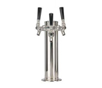 D4743TTSS -  Polished Stainless Steel 3-Faucet Beer Tower - 3