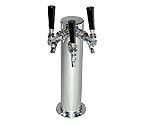 D4743TT Chrome Triple Faucet Draft Beer Tower - 3 Inch Column