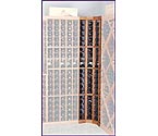 Designer Series Curved Corner 72 Bottle Wine Racks w/ Display Row