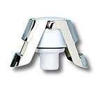 Super-Seal Champagne Stopper - Nickel Plated with White Top