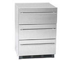 Summit SP6DSSTBThin Stainless Steel 3-Drawer Refrigerator - Thin Handles