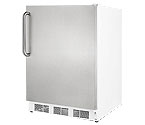 Summit ALF620SSTB - White Cabinet / Stainless Steel Door & Handle