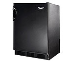 Summit CT66B 5.3 cf Undercounter Refrigerator-Freezer - Black