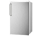 Summit FF41ESSTBADA 3.6 Cu. Ft. ADA Stainless Steel Refrigerator - Towel Bar Handle