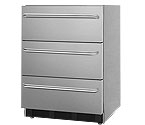 Summit SPF5DSSTBADA Stainless Steel 3-Drawer All-Freezer, ADA Compliant