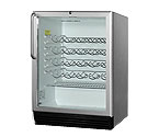 Summit SWC6GBLCSS 51-Bottle Wine Refrigerator - SS Cabinet/Aluminum Door Trim