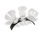 Final Touch 3 Piece Glass Stopper Set with Stand