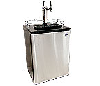 Haier HBF05EBSNK-2 Dual Faucet Kegerator Black Cabinet with Stainless Steel Door