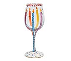 Happy Birthday Wine Glass by Lolita Love My Wine Collection