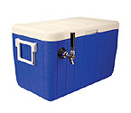 HDCP-D1-48B - Single Faucet Jockey Box - 48 Qt. Cold Plate Cooler - Blue