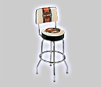Retro Harley-Davidson Motorcycles Bar Stool with Backrest