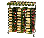 Vintage View IDR3-P Free Standing 180 Bottle Island Display Wine Rack - Platinum Series Nickel Finish