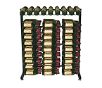 Vintage View IDR3-K Free Standing 180 Bottle Island Display Wine Rack - Satin Black Finish