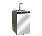 Kegco K199SS-2 Dual Faucet Kegerator with Black Cabinet and Stainless Steel Door