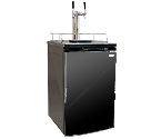 Kegco K199B-2 Dual Faucet Kegerator with Black Cabinet and Door