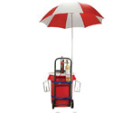 JEPK-DA-U - Draft Kart with Umbrella, Black Draft Tower